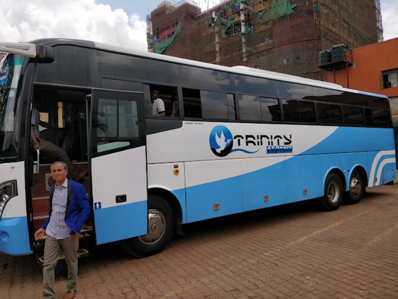 Trinity Express coach serving Kampala to Kigali